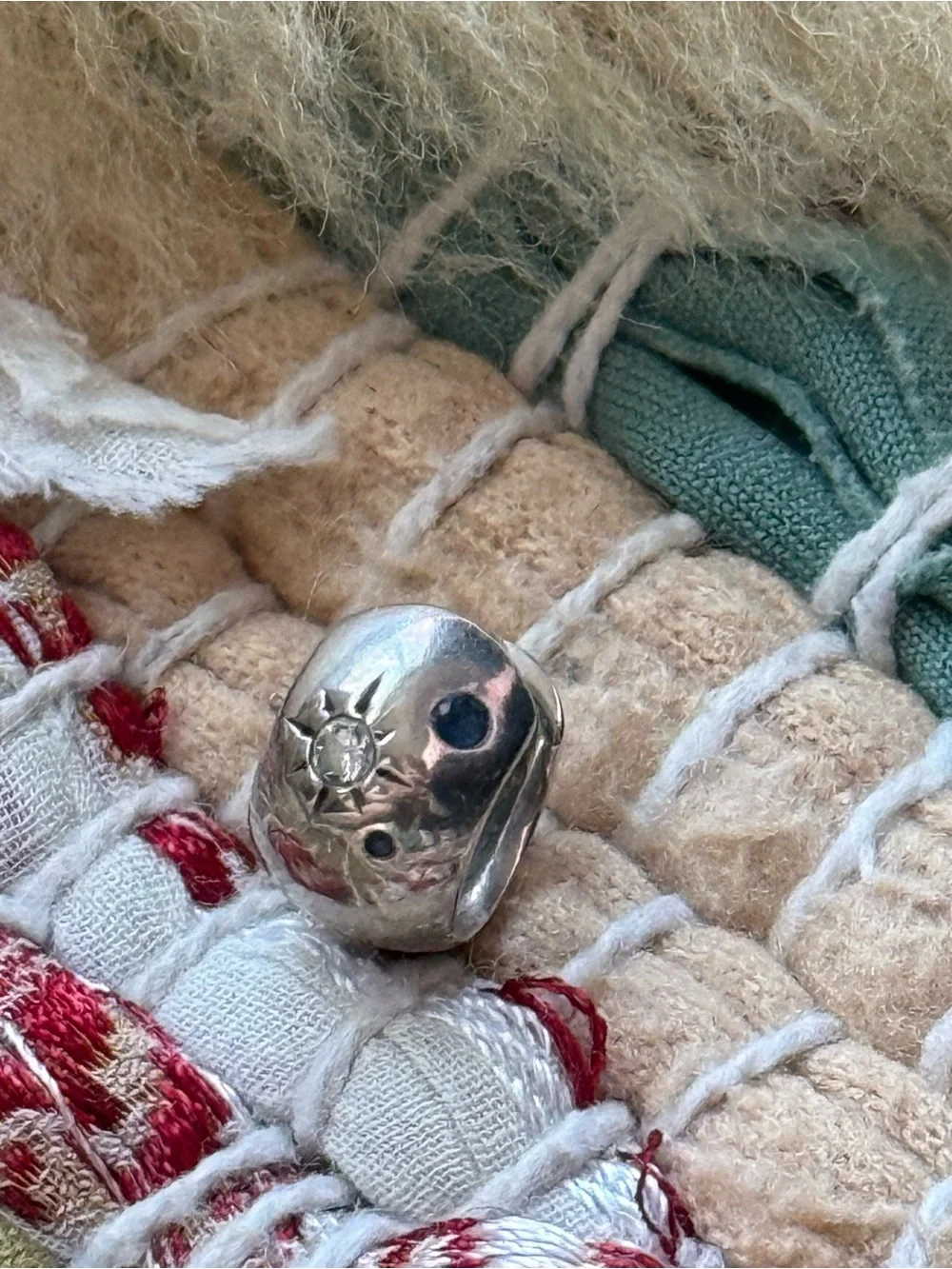 Sterling Silver Cat Bead Charm - Silver